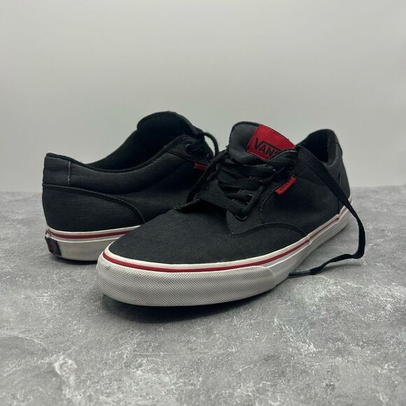 VANS Off The Wall Mens Black Low Top Skateboard Sneaker Size 10 Streetwear - Picture 2 of 15